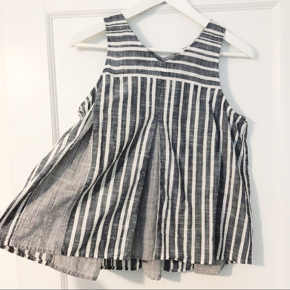 Madewell Stripe Pleated Swing Top - Picture 3 of 5